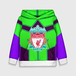 Толстовка-худи детская Liverpool геометрия текстура спорт, цвет: 3D-белый