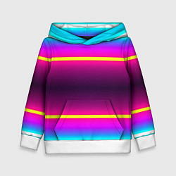 Толстовка-худи детская Color neon, цвет: 3D-белый