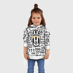 Толстовка-худи детская Ювентус числа, цвет: 3D-белый — фото 2