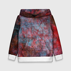 Детская толстовка Абстракция - red rust on blue
