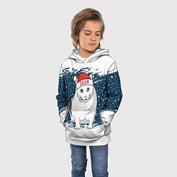 Толстовка-худи детская Кот Бендер - 2026, цвет: 3D-белый — фото 2