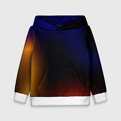Толстовка-худи детская Color black red blue, цвет: 3D-белый