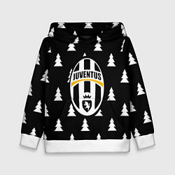Толстовка-худи детская Ювентус ёлочки паттерн, цвет: 3D-белый
