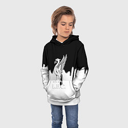 Толстовка-худи детская Ливерпуль разводы красок, цвет: 3D-белый — фото 2