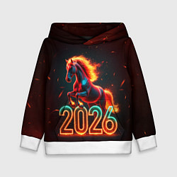 Детская толстовка Светящаяся лошадь 2026