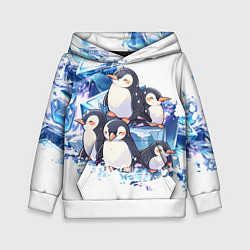 Детская толстовка Пингвины и лёд