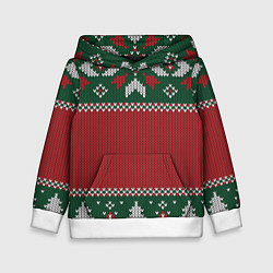 Детская толстовка Новогодний узор вязаный