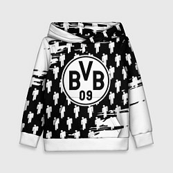 Толстовка-худи детская Borussia люди краски, цвет: 3D-белый