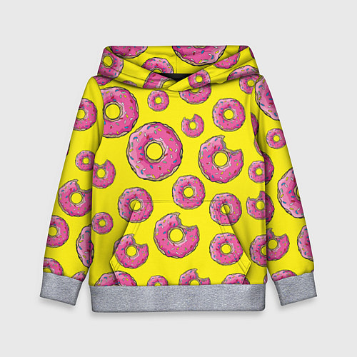 Детская толстовка Пончики Гомера / 3D-Меланж – фото 1