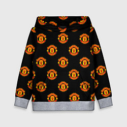 Толстовка-худи детская Manchester United Pattern, цвет: 3D-меланж