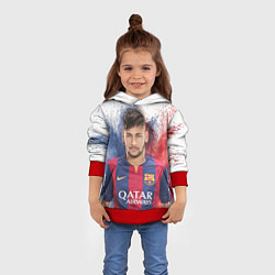 Толстовка-худи детская Neymar FCB, цвет: 3D-красный — фото 2