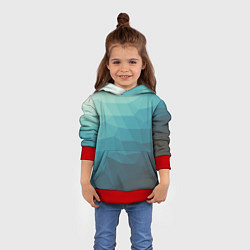 Толстовка-худи детская Геометрия, цвет: 3D-красный — фото 2