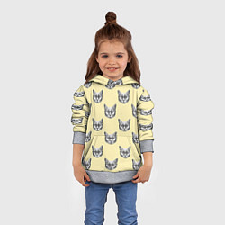 Толстовка-худи детская Котик, цвет: 3D-меланж — фото 2