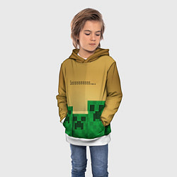 Толстовка-худи детская Minecraft Sssss, цвет: 3D-белый — фото 2
