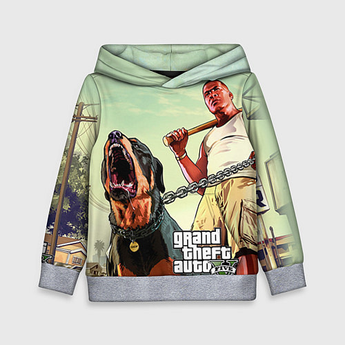 Детская толстовка GTA 5: Franklin Clinton / 3D-Меланж – фото 1