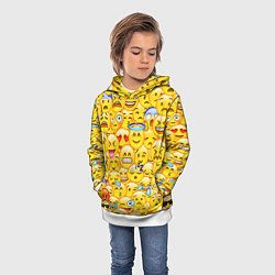 Толстовка-худи детская Emoji, цвет: 3D-белый — фото 2