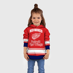 Толстовка-худи детская Detroit red wings, цвет: 3D-синий — фото 2