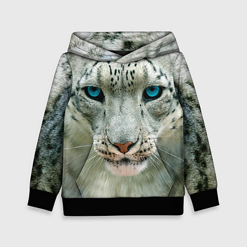 Детская толстовка Снежный барс / 3D-Черный – фото 1