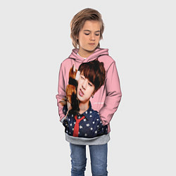 Толстовка-худи детская BTS: Love Me, цвет: 3D-меланж — фото 2