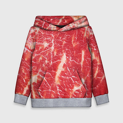 Детская толстовка Мясо / 3D-Меланж – фото 1