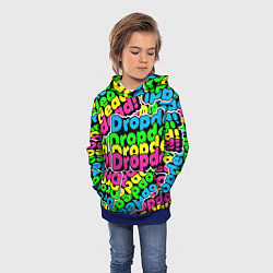 Толстовка-худи детская Drop Dead: Acid Pattern, цвет: 3D-синий — фото 2