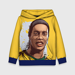 Толстовка-худи детская Ronaldinho Art, цвет: 3D-синий