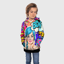 Толстовка-худи детская Pop art, цвет: 3D-черный — фото 2