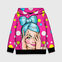 Толстовка-худи детская POP ART, цвет: 3D-черный