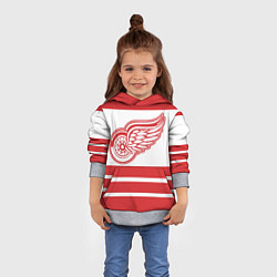 Толстовка-худи детская Detroit Red Wings, цвет: 3D-меланж — фото 2