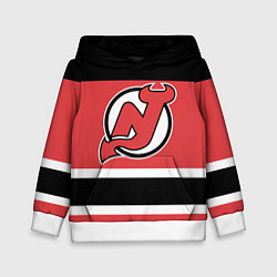 Толстовка-худи детская New Jersey Devils, цвет: 3D-белый