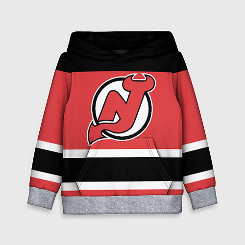 Детская толстовка New Jersey Devils / 3D-Меланж – фото 1