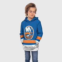 Толстовка-худи детская New York Islanders, цвет: 3D-белый — фото 2