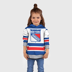 Толстовка-худи детская New York Rangers, цвет: 3D-меланж — фото 2