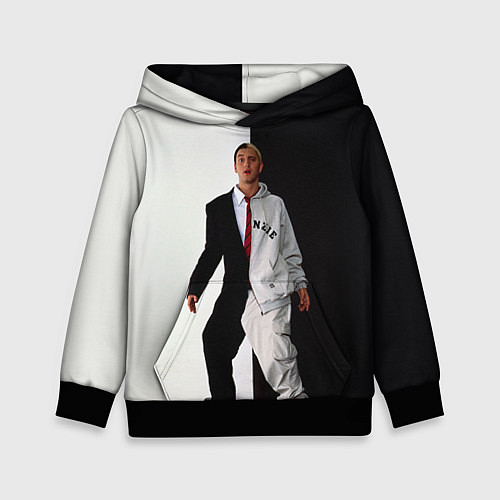 Детская толстовка Eminem: Black & White / 3D-Черный – фото 1