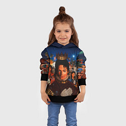 Толстовка-худи детская Michael Jackson: Pop King, цвет: 3D-черный — фото 2