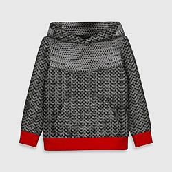 Толстовка-худи детская Кольчуга, цвет: 3D-красный