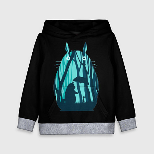 Детская толстовка Тоторо в лесу / 3D-Меланж – фото 1