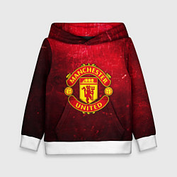 Толстовка-худи детская Манчестер Юнайтед, цвет: 3D-белый