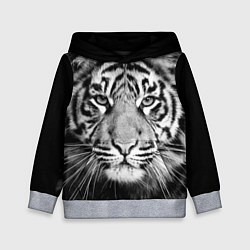 Толстовка-худи детская Красавец тигр, цвет: 3D-меланж