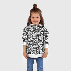 Толстовка-худи детская Misfits Pattern, цвет: 3D-белый — фото 2