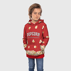 Толстовка-худи детская Popcorn, цвет: 3D-красный — фото 2