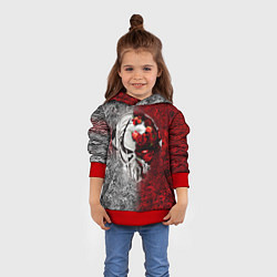 Толстовка-худи детская Pirate Station: Flowers, цвет: 3D-красный — фото 2
