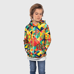 Толстовка-худи детская Геометрия, цвет: 3D-белый — фото 2