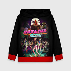 Толстовка-худи детская Hotline Miami, цвет: 3D-красный