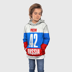 Толстовка-худи детская Russia: from 42, цвет: 3D-белый — фото 2