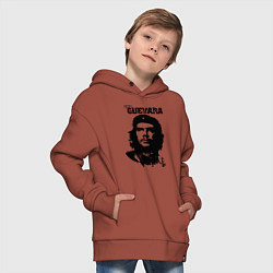 Толстовка оверсайз детская Che Guevara, цвет: кирпичный — фото 2