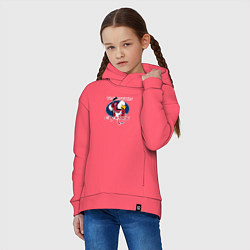 Толстовка оверсайз детская Washington Capitals Hockey, цвет: коралловый — фото 2