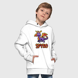 Толстовка оверсайз детская Spyro: 8 bit, цвет: белый — фото 2