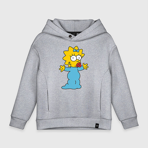 Детское худи оверсайз Maggie Simpson / Меланж – фото 1