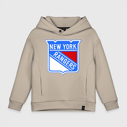 Толстовка оверсайз детская New York Rangers, цвет: миндальный